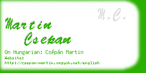 martin csepan business card